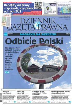 widok pierwszej strony Dziennik Gazeta Prawna