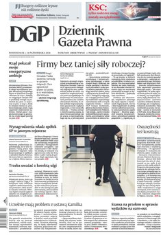 okłada najnowszego numeru Dziennik Gazeta Prawna