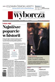 okłada najnowszego numeru Gazeta Wyborcza