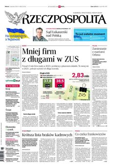 okłada najnowszego numeru Rzeczpospolita