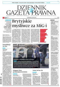 widok pierwszej strony Dziennik Gazeta Prawna