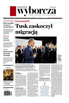 okłada najnowszego numeru Gazeta Wyborcza