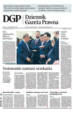 okłada najnowszego numeru Dziennik Gazeta Prawna