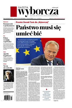 okłada najnowszego numeru Gazeta Wyborcza