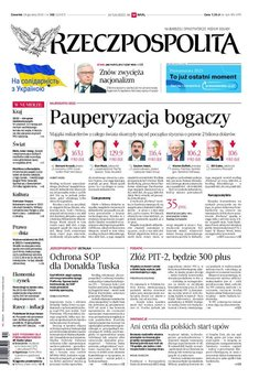 okłada najnowszego numeru Rzeczpospolita