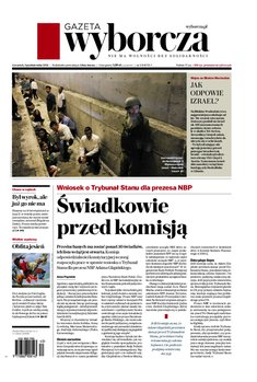 okłada najnowszego numeru Gazeta Wyborcza