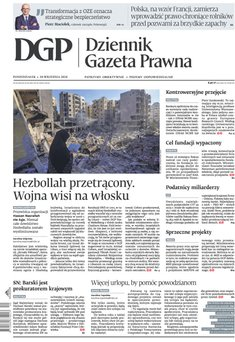 okłada najnowszego numeru Dziennik Gazeta Prawna