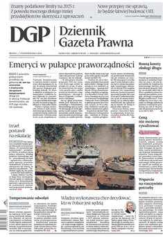 okłada najnowszego numeru Dziennik Gazeta Prawna