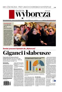 okłada najnowszego numeru Gazeta Wyborcza